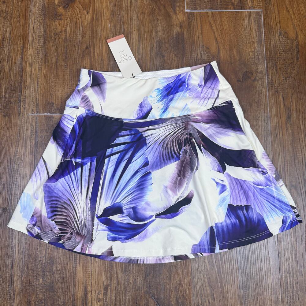 NWT Calia Golf eagle Skort 15" length ghost flower multi size SMALL